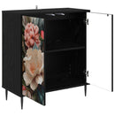 Sideboard BORNE Sort eg 69 x 33 x 76 cm Konstrueret træ