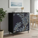 Sideboard DOKKUM Sort eg 69 x 33 x 76 cm Konstrueret træ