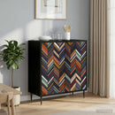 Sideboard OMMEN Sort eg 69 x 33 x 76 cm Konstrueret træ