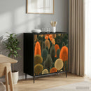 Sideboard ZAANDAM Sort eg 69 x 33 x 76 cm Konstrueret træ