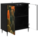 Sideboard ZAANDAM Sort eg 69 x 33 x 76 cm Konstrueret træ