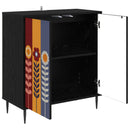 Sideboard ESSEN Sort eg 69 x 33 x 76 cm Konstrueret træ