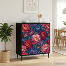 Sideboard AACHEN Sort eg 69 x 33 x 76 cm Konstrueret træ