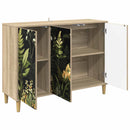 Sideboard RHENEN Sonoma-eg 102 x 33 x 75 cm Konstrueret træ