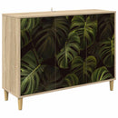 Sideboard ELBURG Sonoma-eg 102 x 33 x 75 cm Konstrueret træ