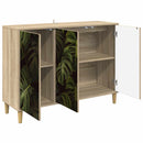 Sideboard ELBURG Sonoma-eg 102 x 33 x 75 cm Konstrueret træ