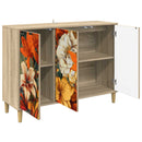 Sideboard GENNEP Sonoma-eg 102 x 33 x 75 cm Konstrueret træ