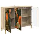 Sideboard ZAANDAM Sonoma-eg 102 x 33 x 75 cm Konstrueret træ