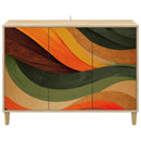 Sideboard BONN Sonoma-eg 102 x 33 x 75 cm Konstrueret træ