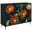 Sideboard LOCHEM Sort eg 102 x 33 x 76 cm Konstrueret træ