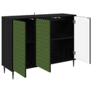 Sideboard GELEEN Sort eg 102 x 33 x 76 cm Konstrueret træ