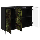 Sideboard ELBURG Sort eg 102 x 33 x 76 cm Konstrueret træ