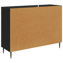Sideboard ELBURG Sort eg 102 x 33 x 76 cm Konstrueret træ