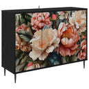 Sideboard BORNE Sort eg 102 x 33 x 76 cm Konstrueret træ