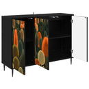 Sideboard ZAANDAM Sort eg 102 x 33 x 76 cm Konstrueret træ