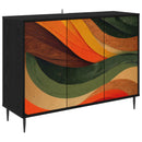 Sideboard BONN Sort eg 102 x 33 x 76 cm Konstrueret træ