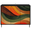 Sideboard BONN Sort eg 102 x 33 x 76 cm Konstrueret træ