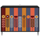 Sideboard ESSEN Sort eg 102 x 33 x 76 cm Konstrueret træ