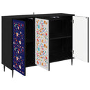 Sideboard MAINZ Sort eg 102 x 33 x 76 cm Konstrueret træ