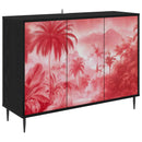 Sideboard AACHEN Sort eg 102 x 33 x 76 cm Konstrueret træ