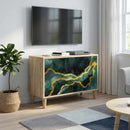 TV-skab WIJHE 69 x 33 x 50 cm Sonoma-eg Konstrueret træ