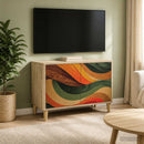 TV-skab BONN 69 x 33 x 50 cm Sonoma-eg Konstrueret træ