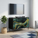 TV-skab WIJHE 69 x 33 x 50,5 cm Sort eg Konstrueret træ