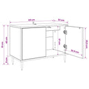 TV-skab ESSEN 69 x 33 x 50,5 cm Sort eg Konstrueret træ