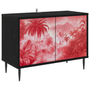 TV-skab AACHEN 69 x 33 x 50,5 cm Sort eg Konstrueret træ