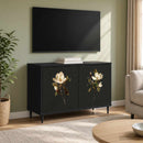 TV-skab BREMEN 69 x 33 x 50,5 cm Sort eg Konstrueret træ
