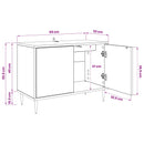 TV-skab BREMEN 69 x 33 x 50,5 cm Sort eg Konstrueret træ