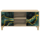TV-skab WIJHE 102 x 33 x 50 cm Sonoma-eg Konstrueret træ