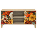 TV-skab GENNEP 102 x 33 x 50 cm Sonoma-eg Konstrueret træ