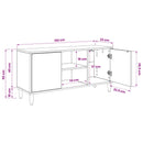 TV-skab GENNEP 102 x 33 x 50 cm Sonoma-eg Konstrueret træ