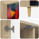 TV-skab HEESCH 102 x 33 x 50 cm Sonoma-eg Konstrueret træ