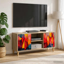 TV-skab HEESCH 102 x 33 x 50 cm Sonoma-eg Konstrueret træ