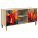 TV-skab HEESCH 102 x 33 x 50 cm Sonoma-eg Konstrueret træ