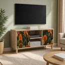 TV-skab ZAANDAM 102 x 33 x 50 cm Sonoma-eg Konstrueret træ