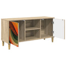 TV-skab BONN 102 x 33 x 50 cm Sonoma-eg Konstrueret træ