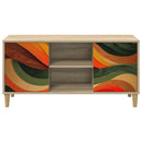 TV-skab BONN 102 x 33 x 50 cm Sonoma-eg Konstrueret træ