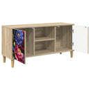 TV-skab KIEL 102 x 33 x 50 cm Sonoma-eg Konstrueret træ