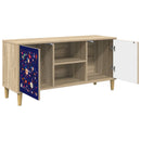 TV-skab MAINZ 102 x 33 x 50 cm Sonoma-eg Konstrueret træ
