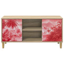 TV-skab AACHEN 102 x 33 x 50 cm Sonoma-eg Konstrueret træ