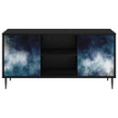 TV-skab RAALTE 102 x 33 x 51 cm Sort eg Konstrueret træ