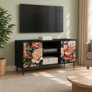 TV-skab BORNE 102 x 33 x 51 cm Sort eg Konstrueret træ