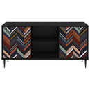 TV-skab OMMEN 102 x 33 x 51 cm Sort eg Konstrueret træ