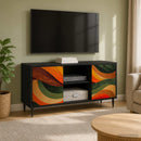 TV-skab BONN 102 x 33 x 51 cm Sort eg Konstrueret træ