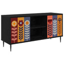 TV-skab ESSEN 102 x 33 x 51 cm Sort eg Konstrueret træ