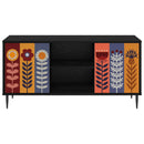 TV-skab ESSEN 102 x 33 x 51 cm Sort eg Konstrueret træ