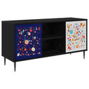 TV-skab MAINZ 102 x 33 x 51 cm Sort eg Konstrueret træ
